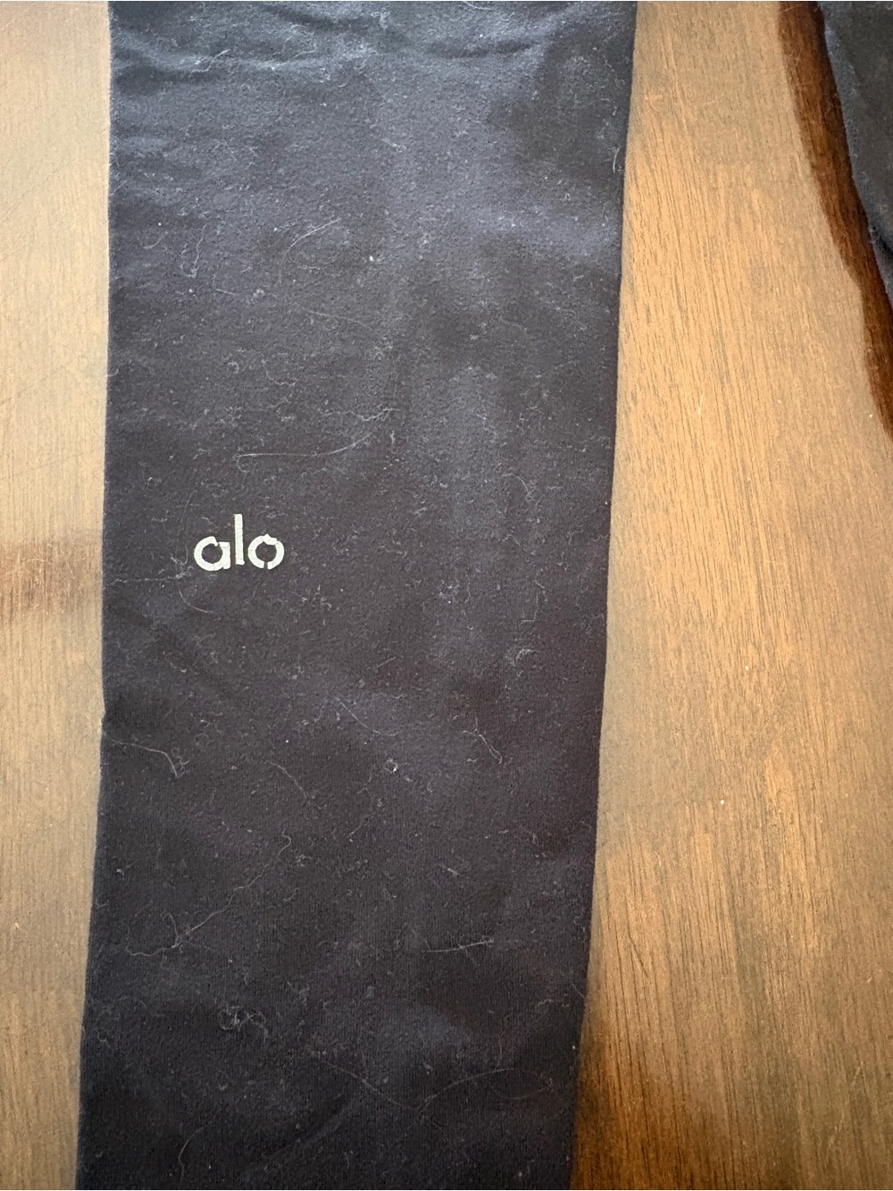 ALO Yoga Black Leggings with White Logo